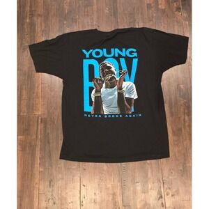 Young Boy Never Broke Again Shirt Mens Extra Large Black Rap Graphic Tee Hip Hop